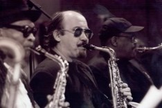 Steve with fellow Saxes � Bobby Watson, John Stubblefield Mingus Big Band, mid 90s