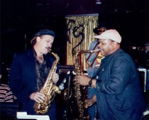 Steve in duo with John Stubblefield, Mingus Big Band at Fez in NYC '95