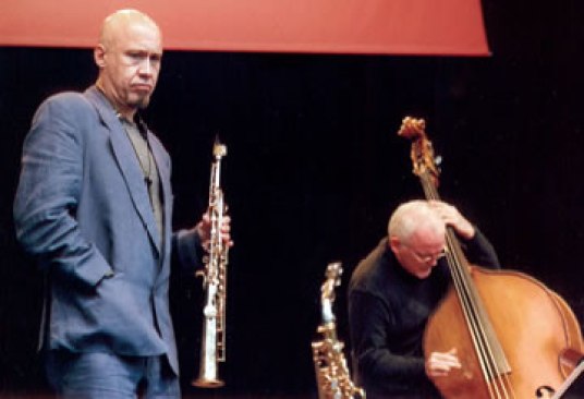 With Dennis Irwin, Joe Lovano Quartet, Stokholm, late 90s