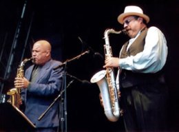 With Joe Lovano, Joe Lovano Quartet, Stokholm, late 90s
